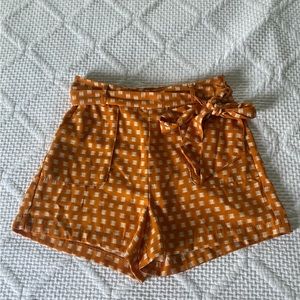 Burnt orange high waisted shorts